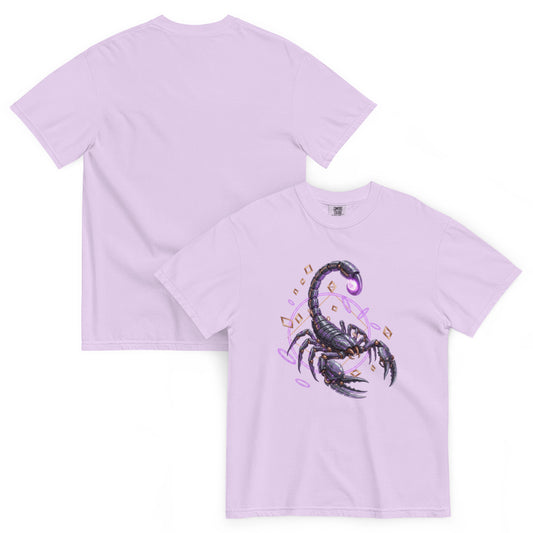 ANTARES – T-shirt épais scorpion futuriste orchidée – Cyber Créatures