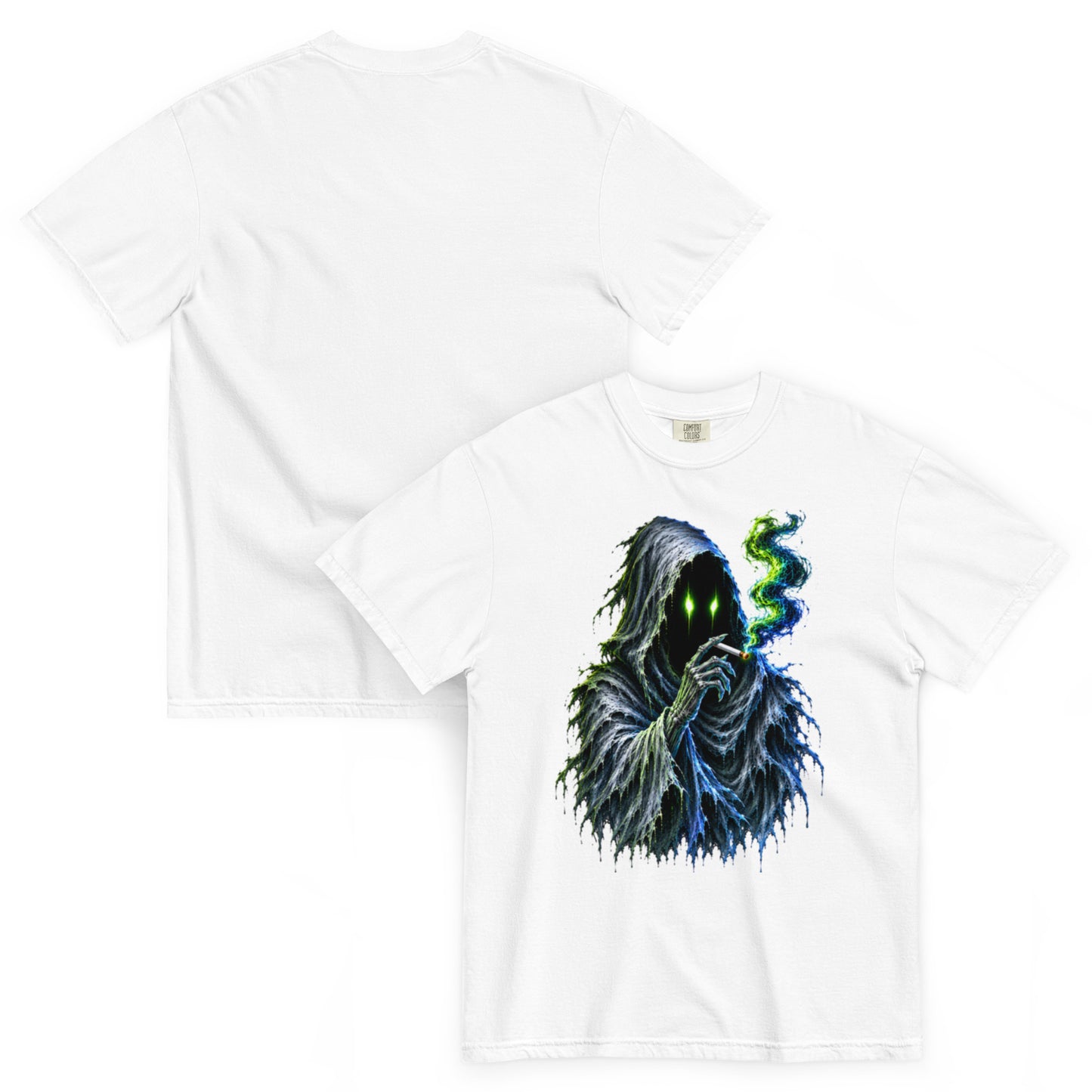 WRAITH – T-shirt blanc, vues de face et de dos