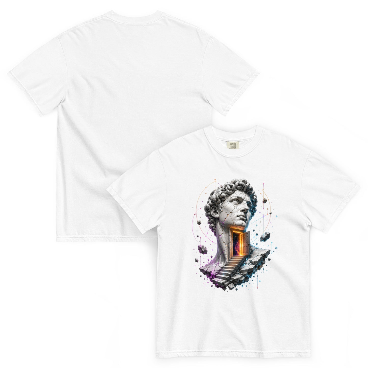 LIMEN – T-shirt blanc, vues de face et de dos