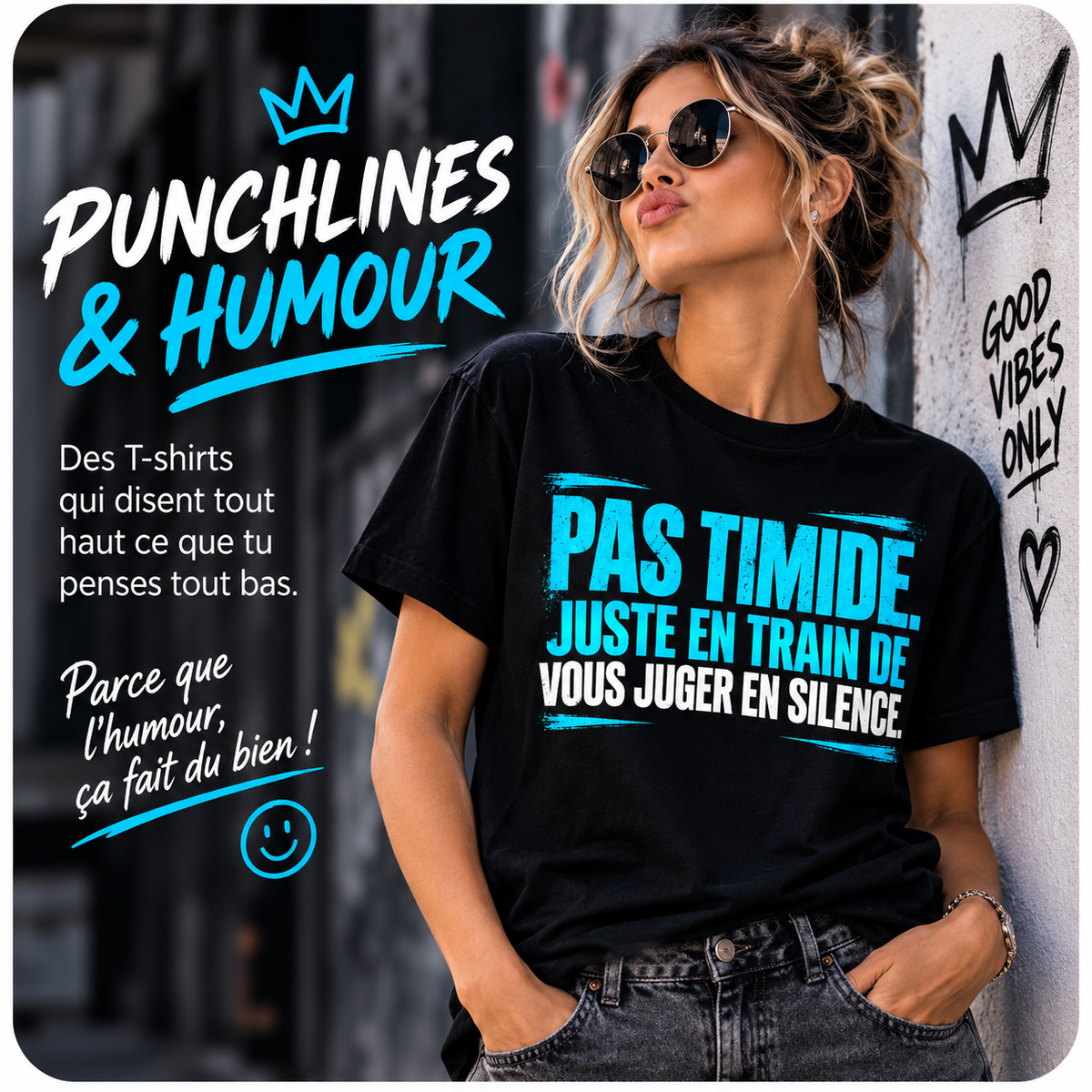Collection Punchlines & Humour – T-shirt Pas timide Kolibri Shop