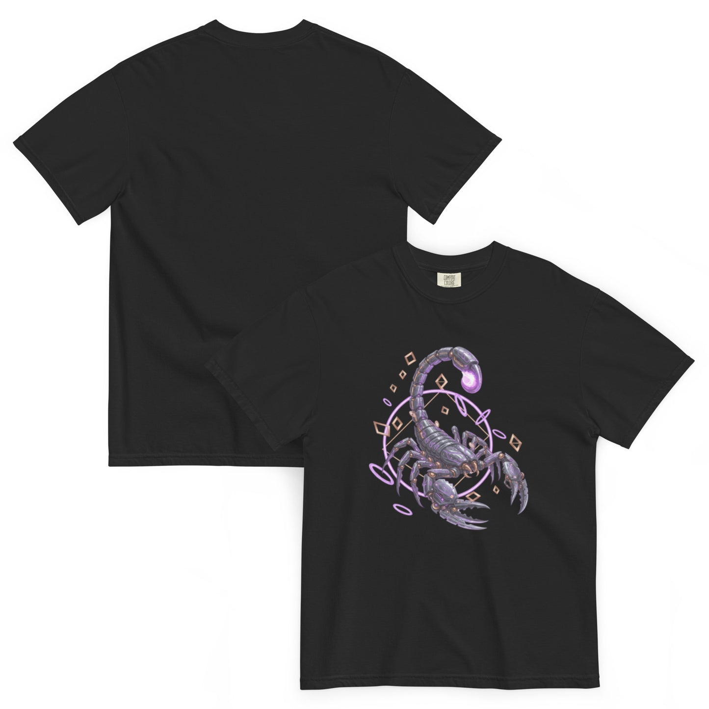 ANTARES – T-shirt épais scorpion futuriste noir – Cyber Créatures