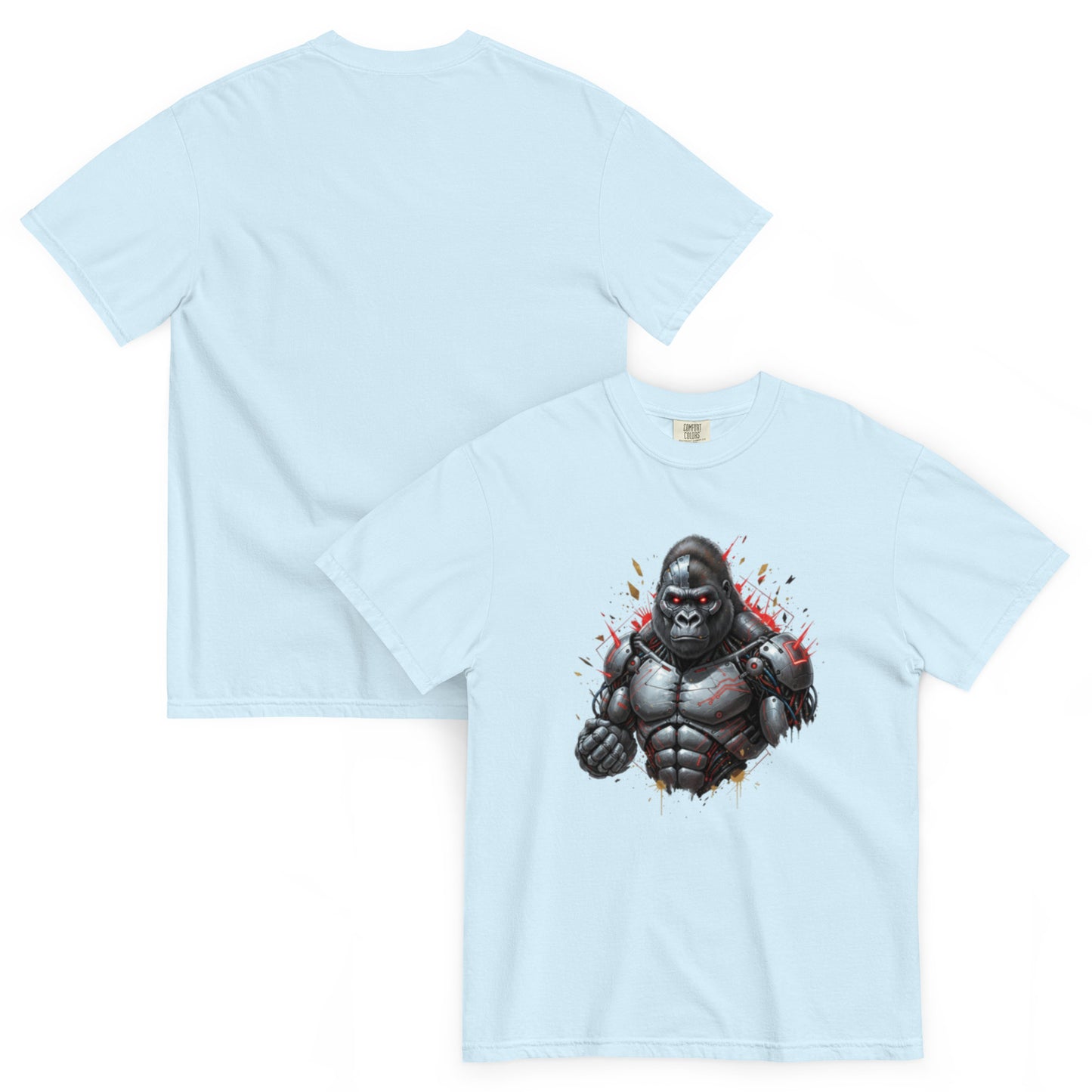 T-shirt TITAN gorille bleu clair chambray – Cyber Créatures
