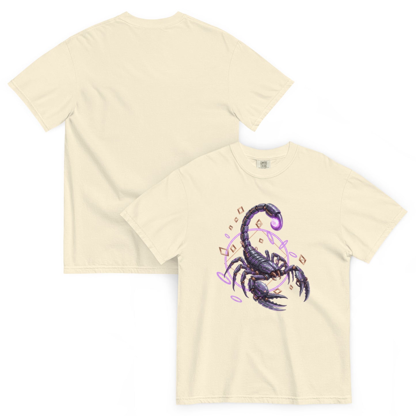 ANTARES – T-shirt épais scorpion futuriste ivoire – Cyber Créatures