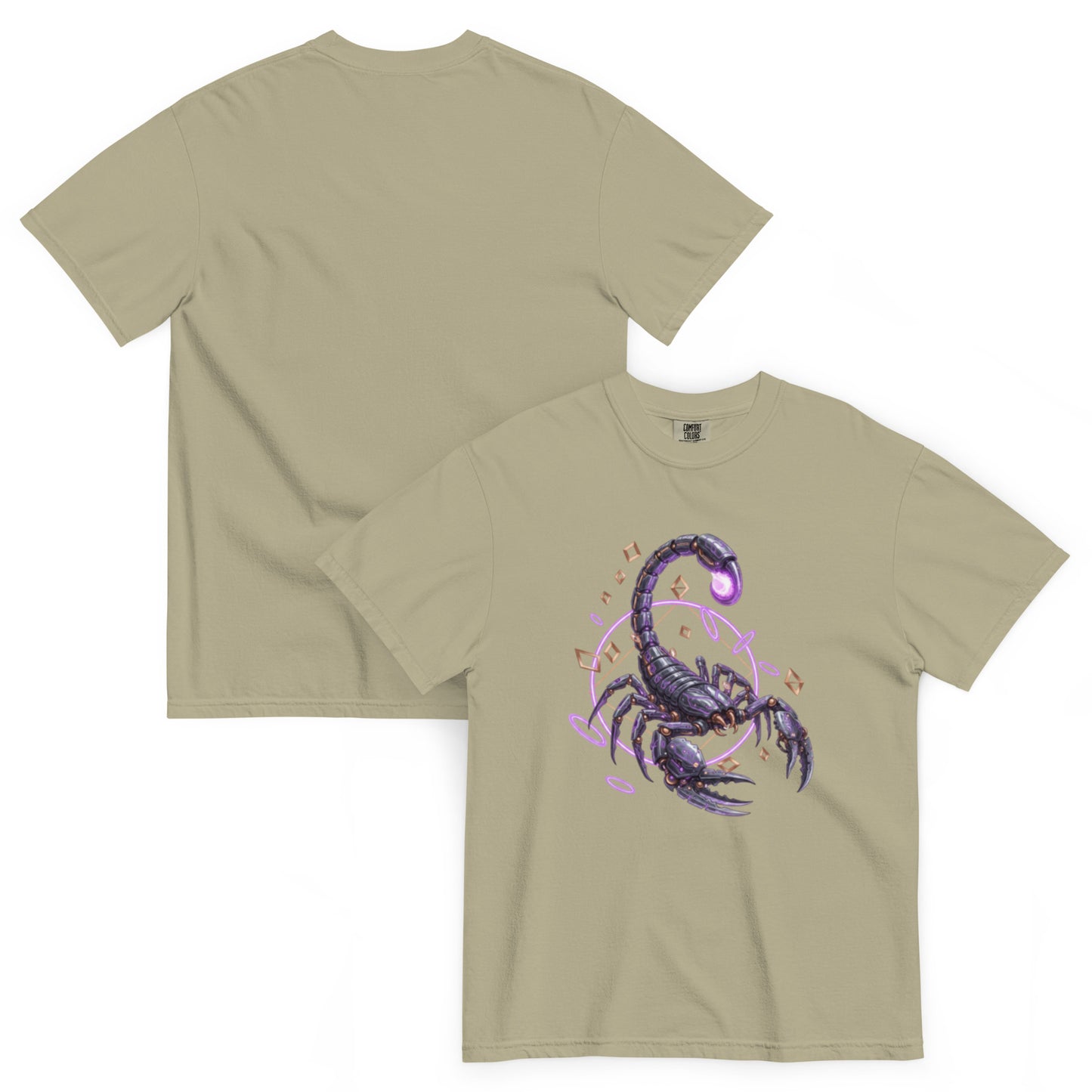 ANTARES – T-shirt épais scorpion futuriste kaki clair – Cyber Créatures