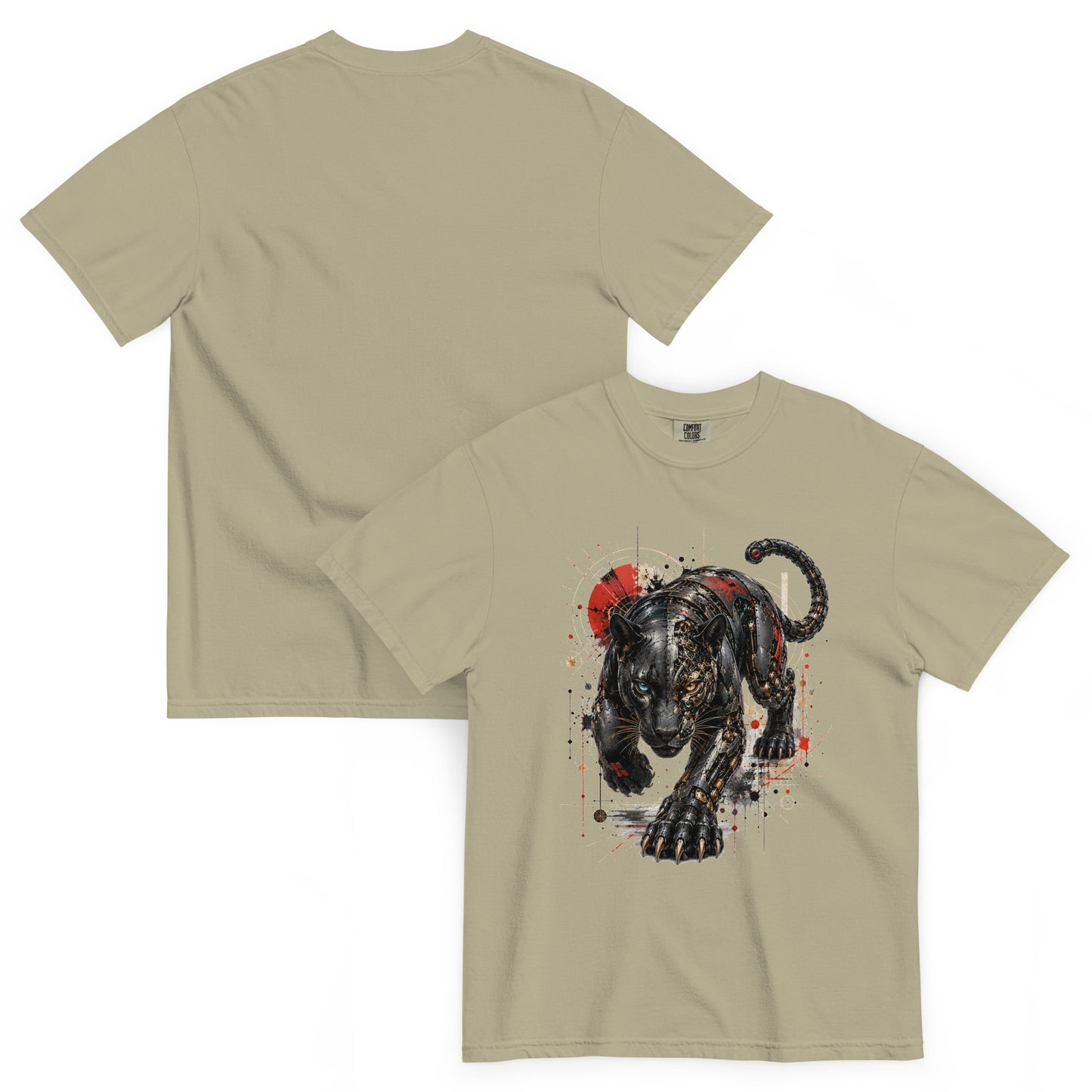 T-shirt ONYX panthère kaki clair – Cyber Créatures