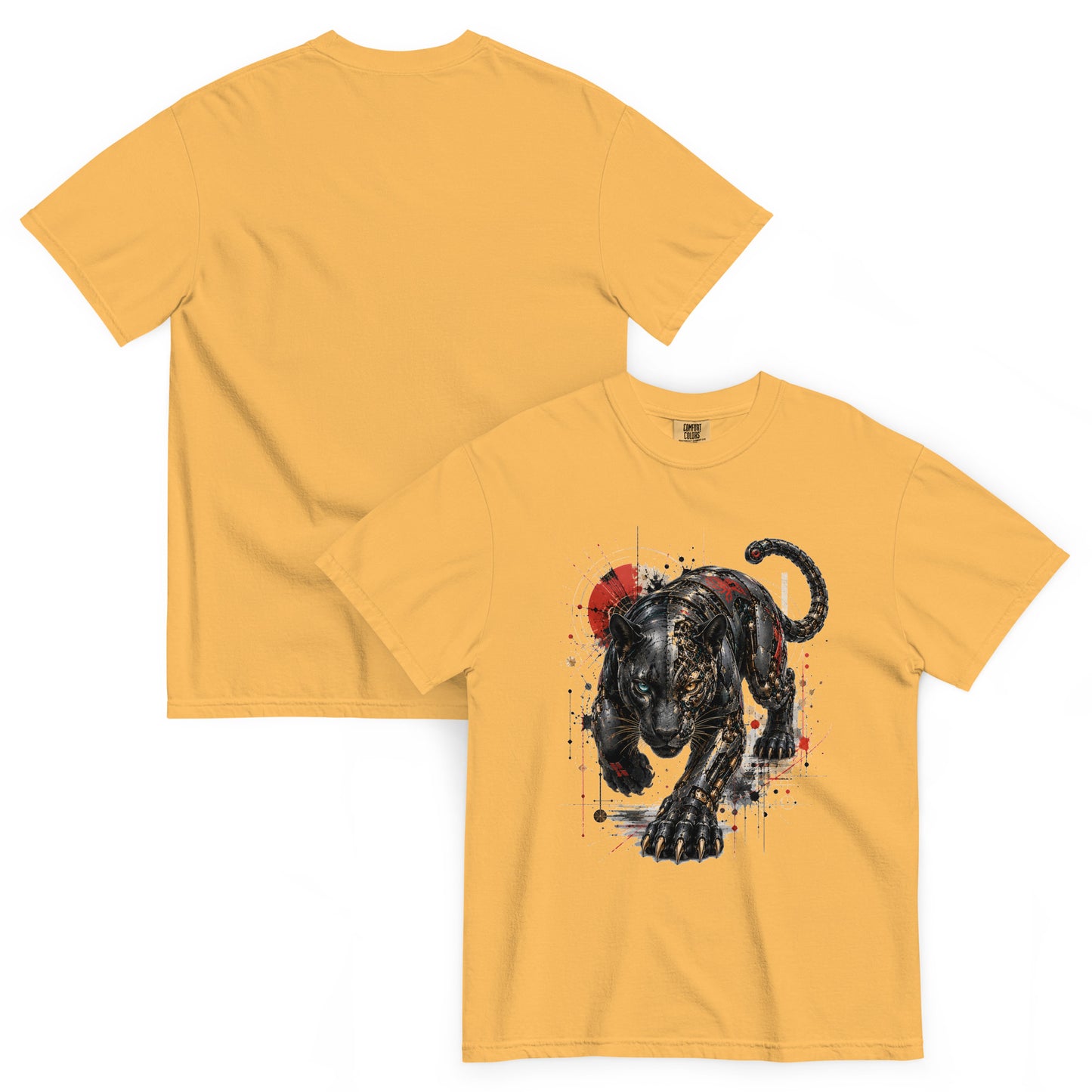 T-shirt ONYX panthère moutarde – Cyber Créatures