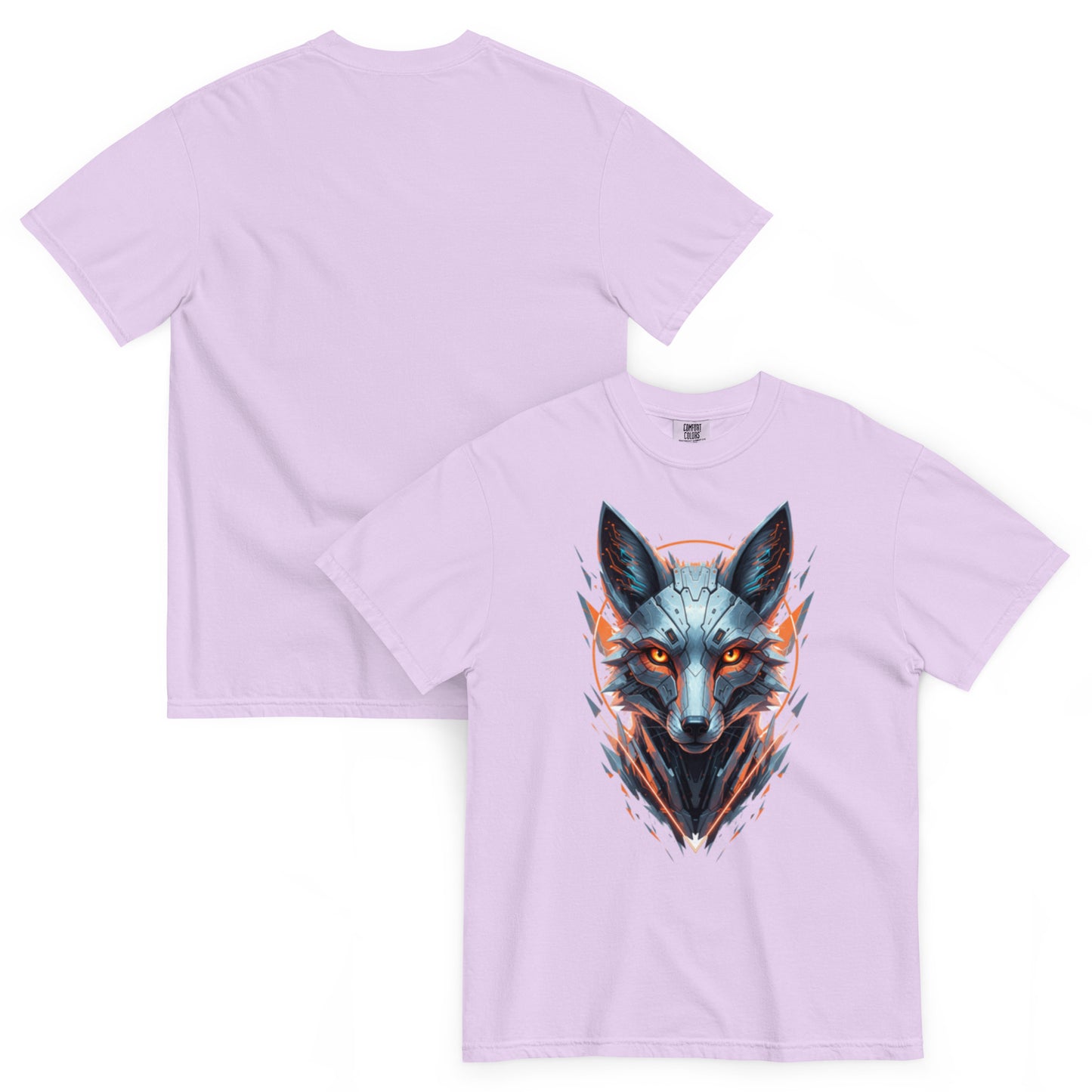 ALOPEX – T-shirt épais renard cybernétique orchidée – Cyber Créatures