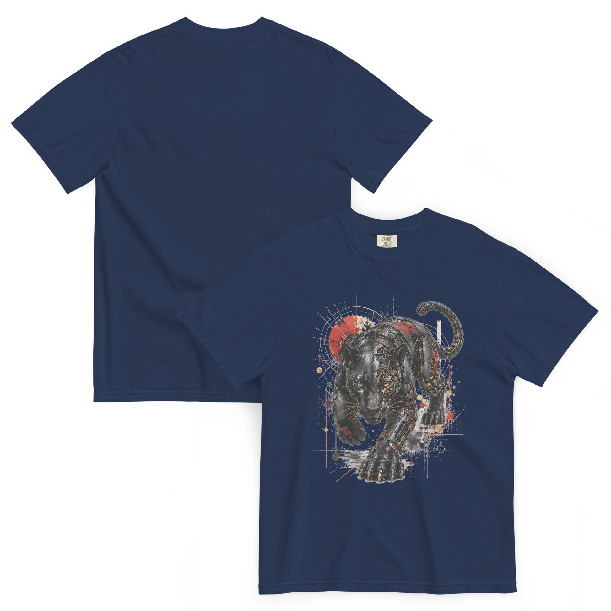 T-shirt ONYX panthère bleu marine – Cyber Créatures