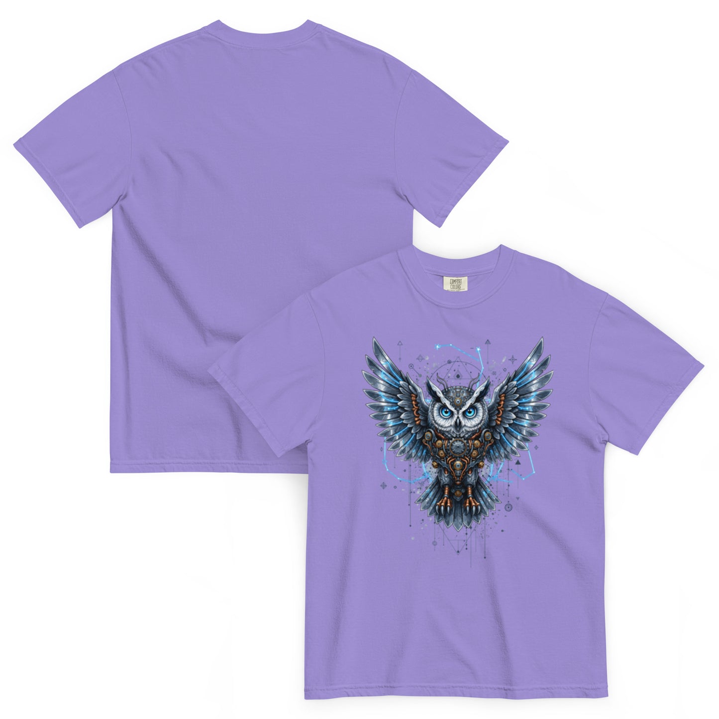 NOX – T-shirt violet, vues de face et de dos