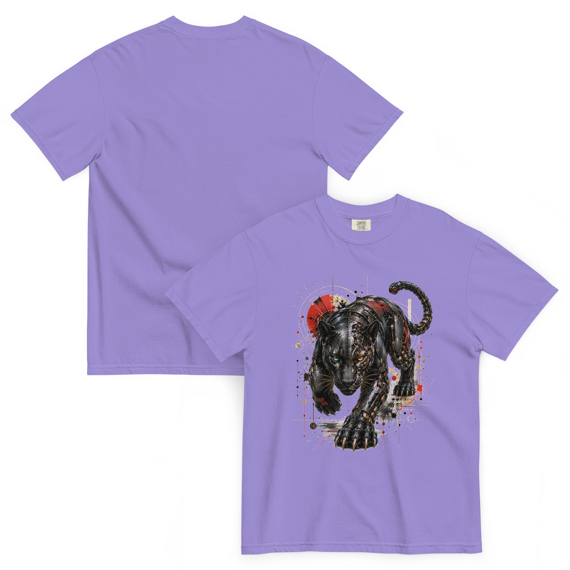 T-shirt ONYX panthère lavande – Cyber Créatures