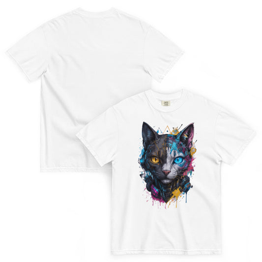FELIS – T-shirt blanc, vues de face et de dos