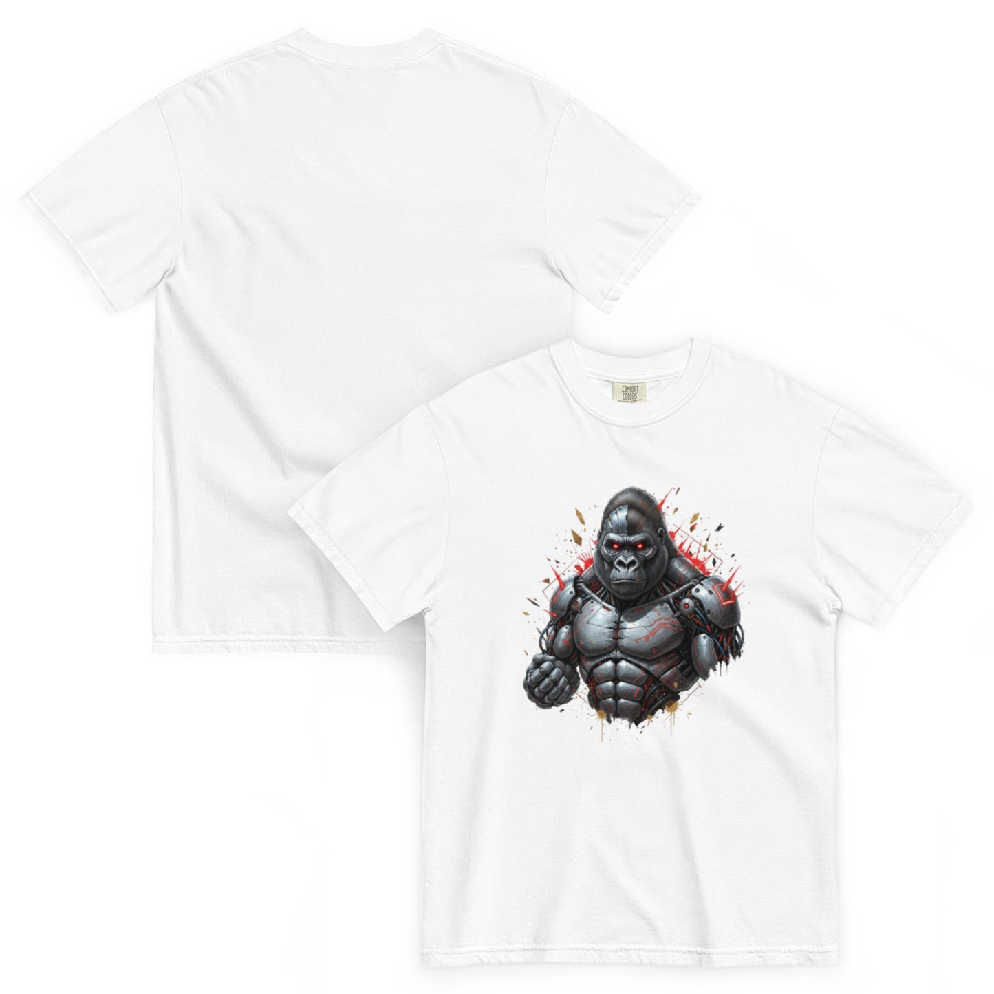 TITAN – T-shirt blanc, vues de face et de dos