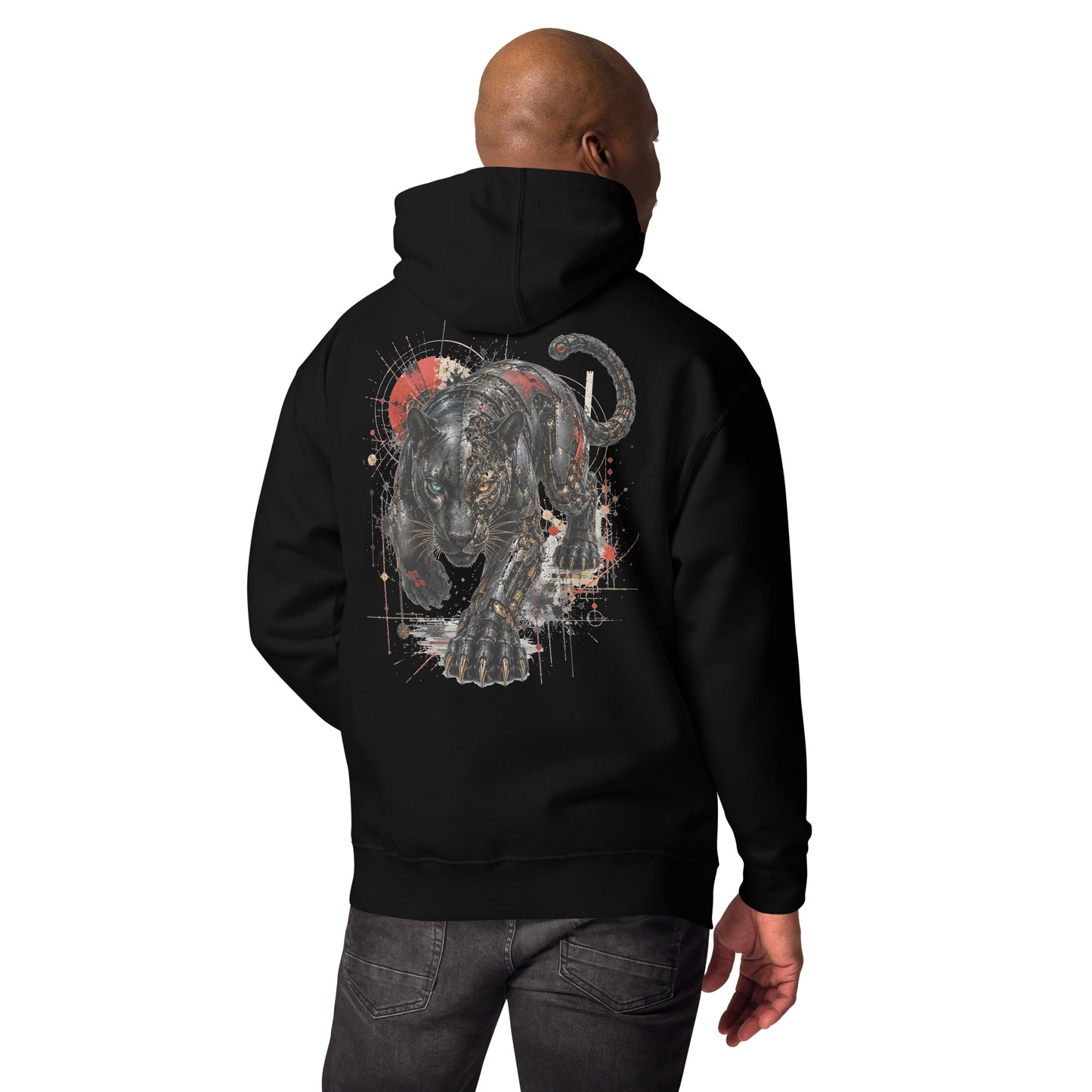 Sweat ONYX – Panthère Cybernétique noir, vue de dos