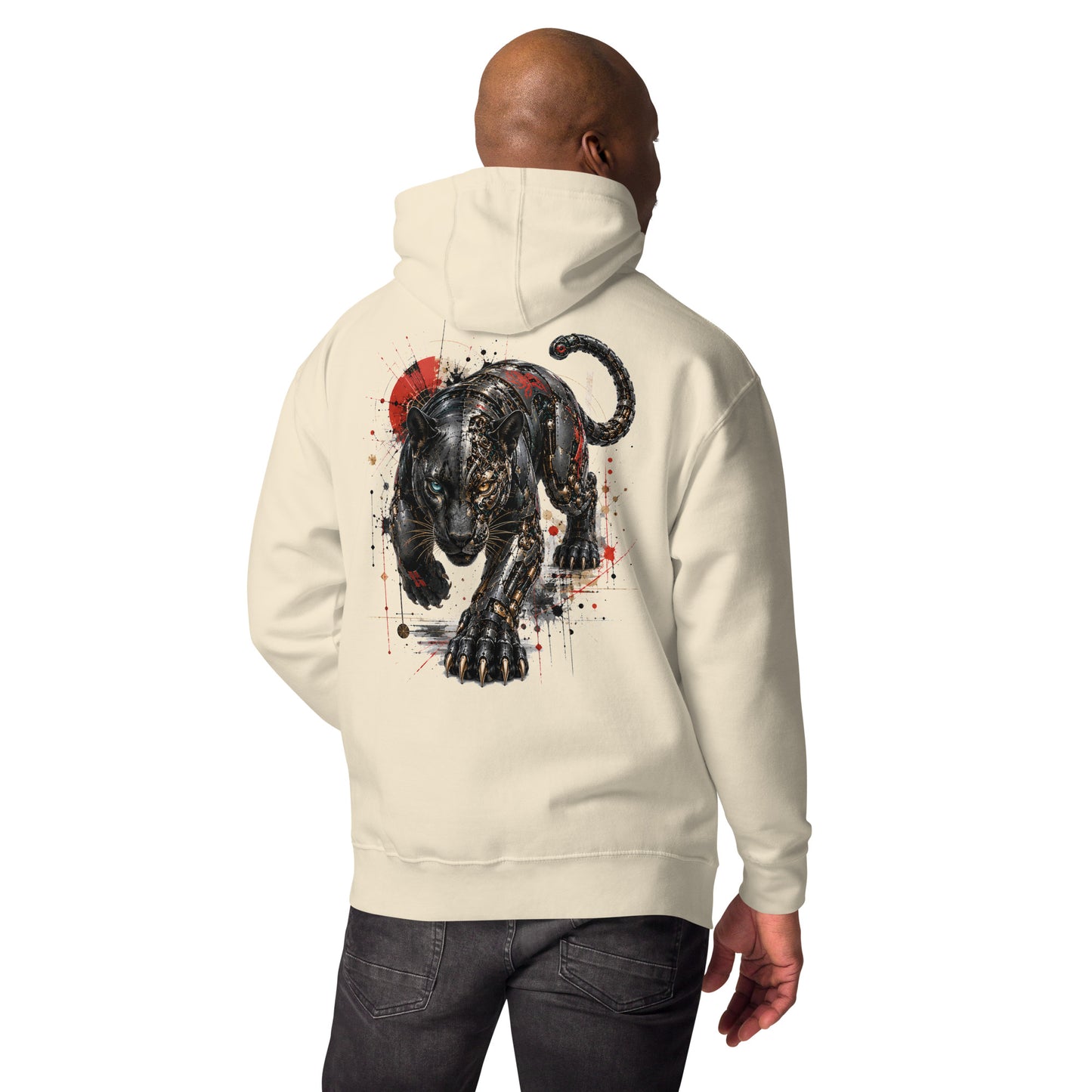 Sweat ONYX – Panthère Cybernétique beige clair, vue de dos