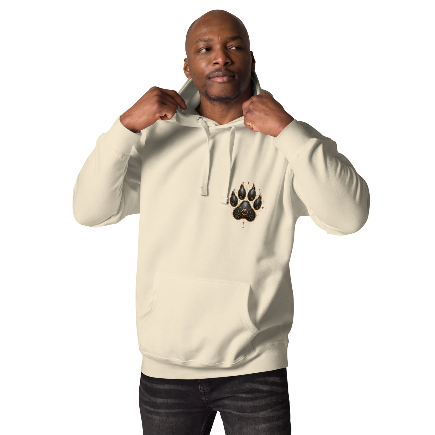 Sweat ONYX – Panthère Cybernétique beige clair, vue de face