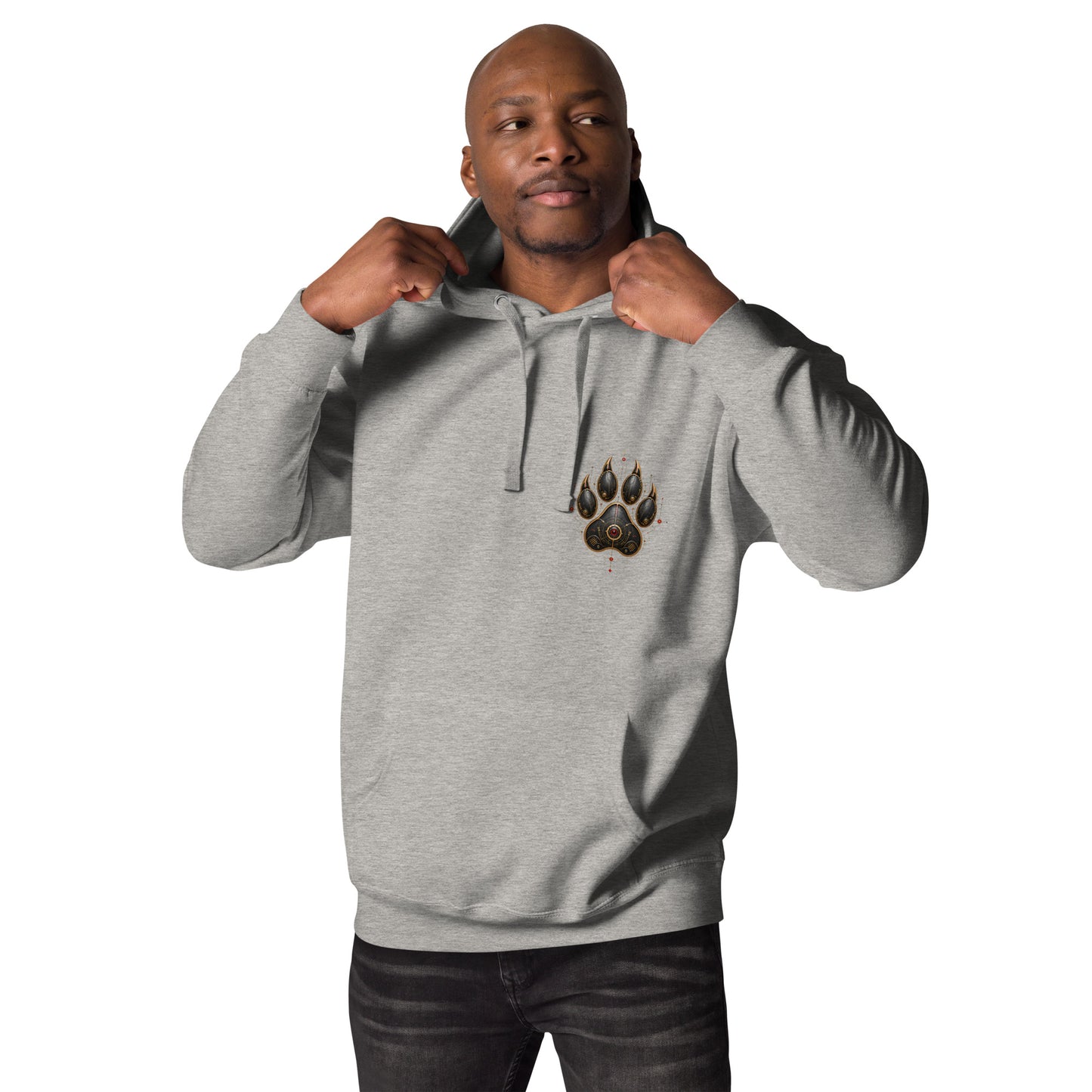 Sweat ONYX – Panthère Cybernétique gris carbone, vue de face