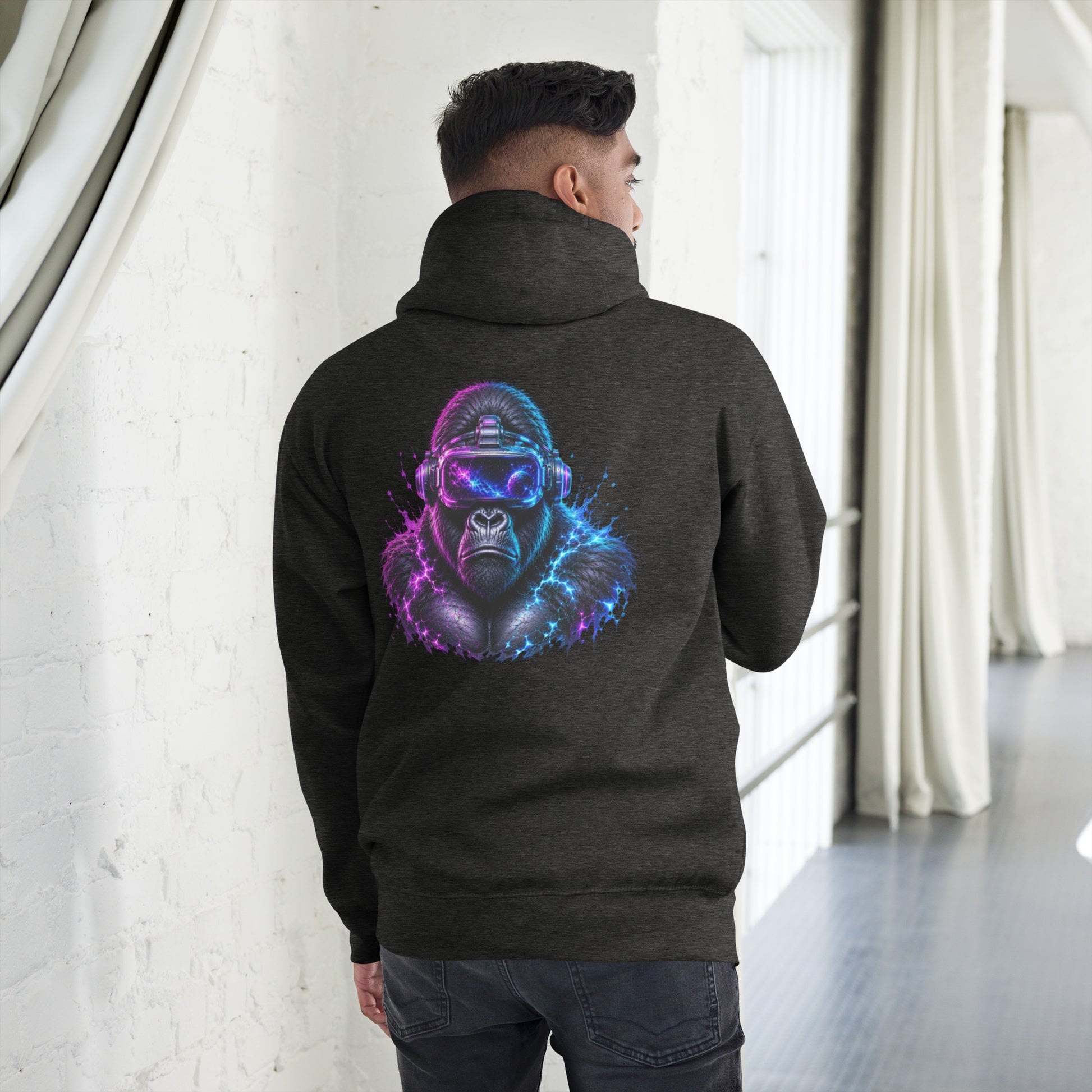 Sweat APEX – Gorille VR gris anthracite chiné, vue de dos