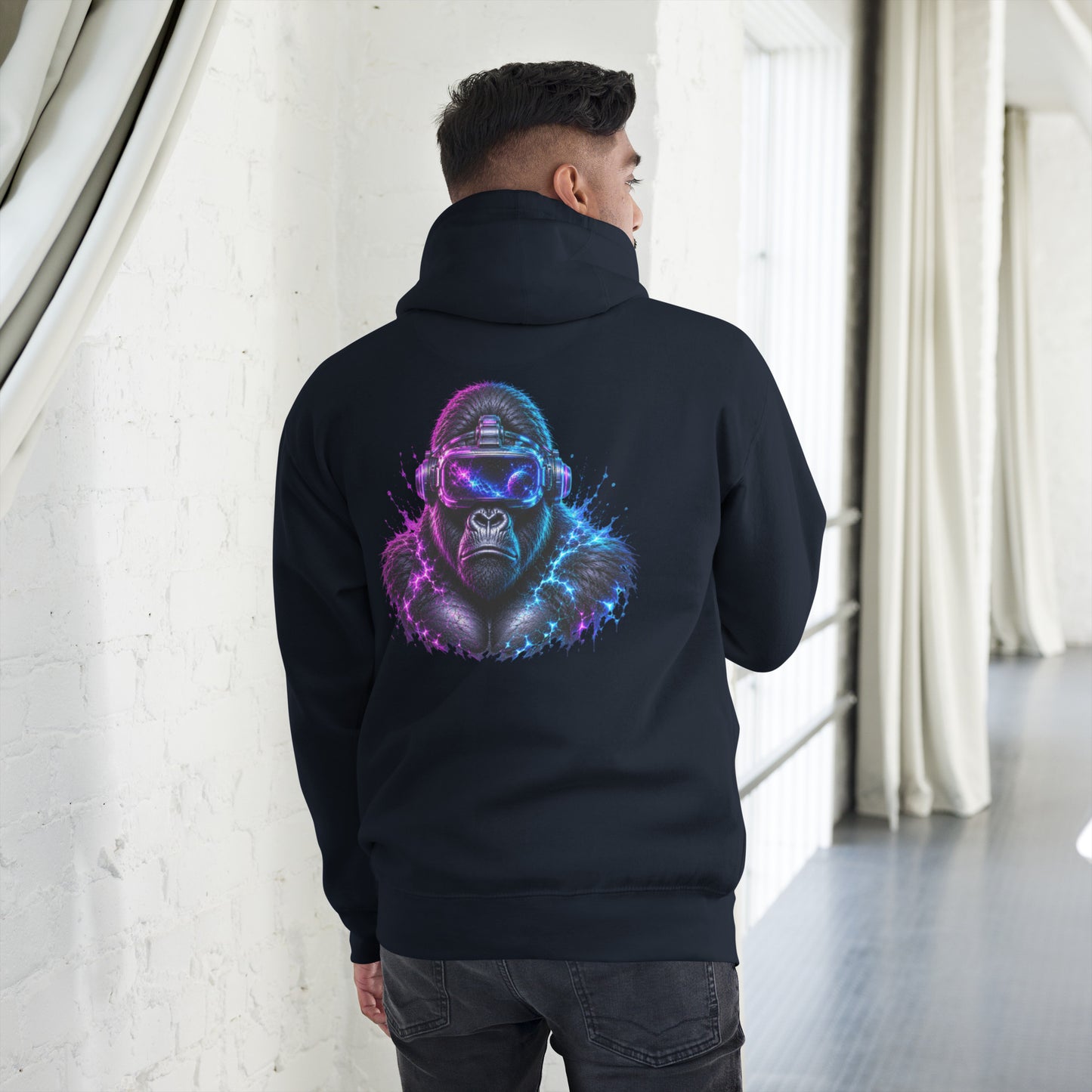 Sweat APEX – Gorille VR bleu marine, vue de dos