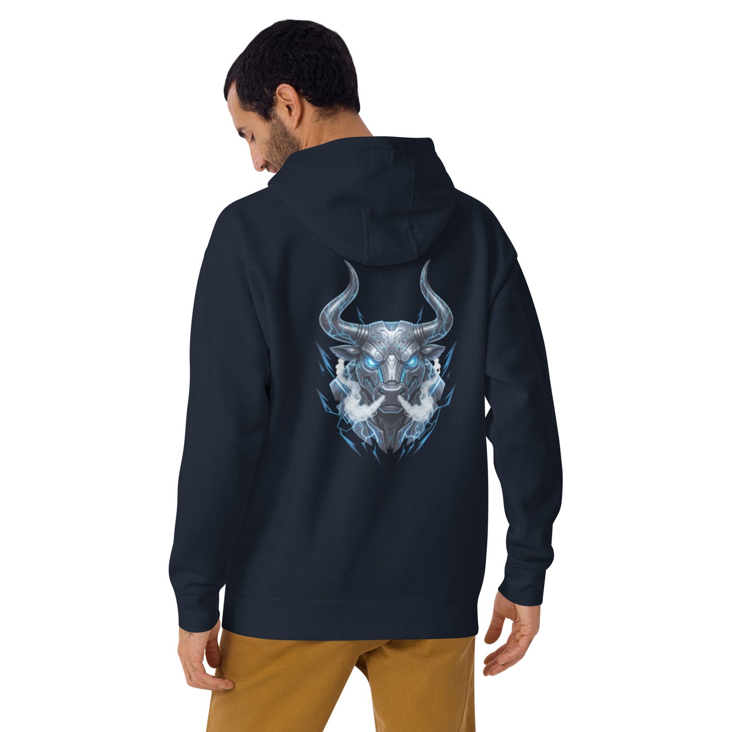 Sweat TALOS – Taureau Cybernétique bleu marine, vue de dos