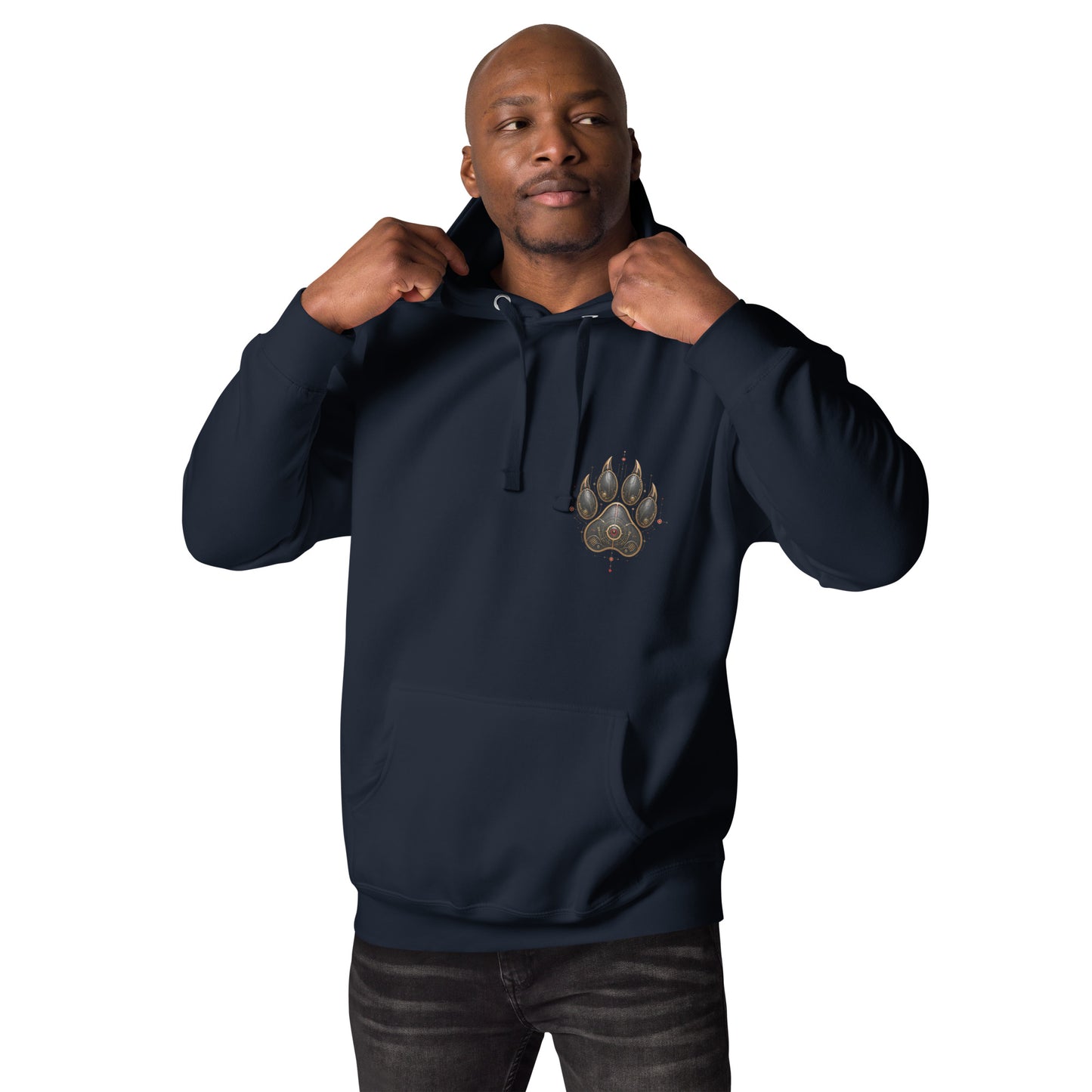 Sweat ONYX – Panthère Cybernétique bleu marine, vue de face