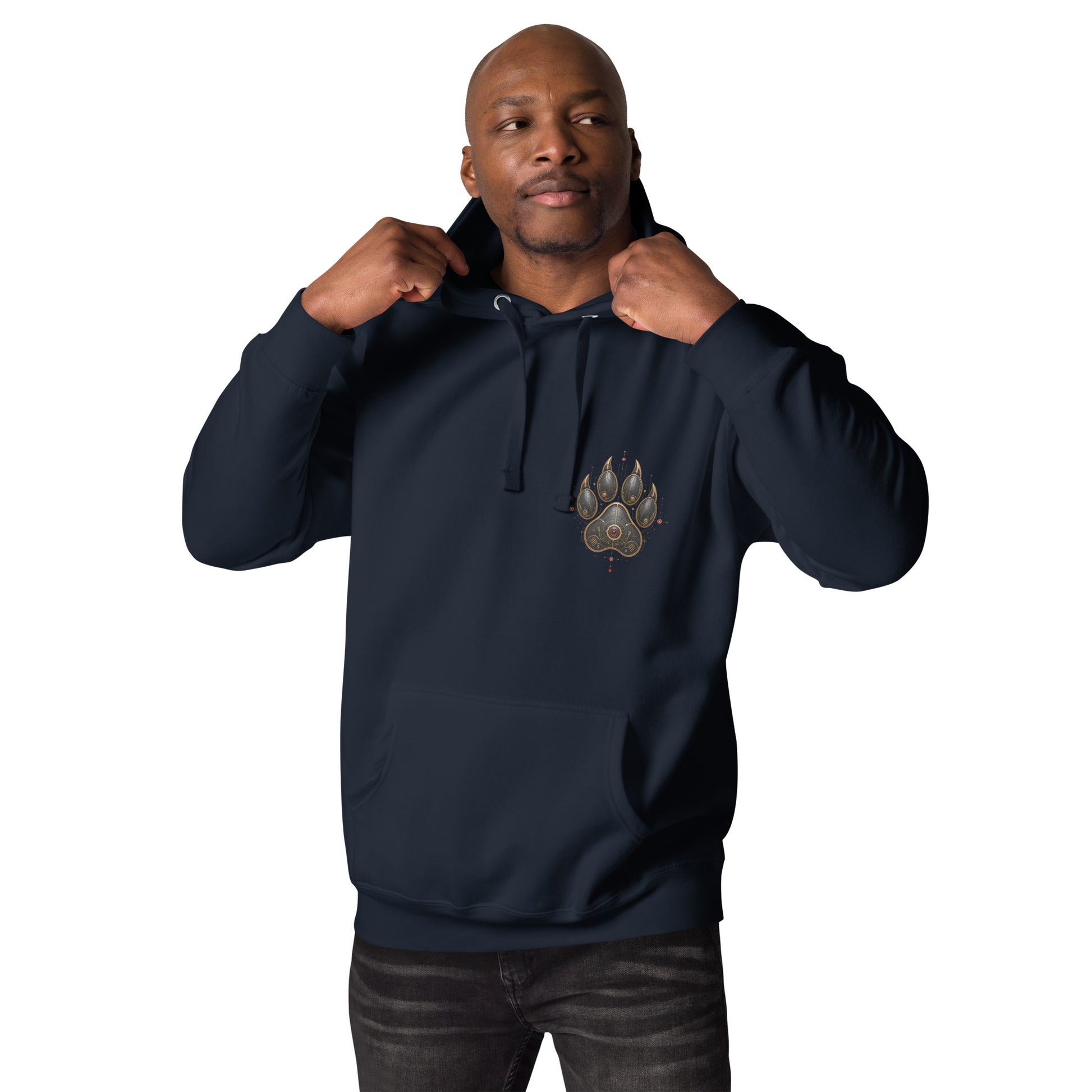 Sweat ONYX – Panthère Cybernétique bleu marine, vue de face