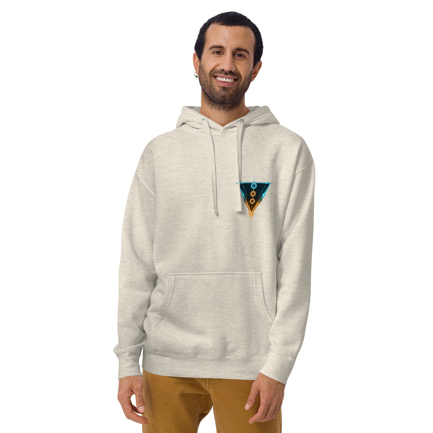 Sweat ARGÈS – Cyclope Mythologique beige chiné, vue de face