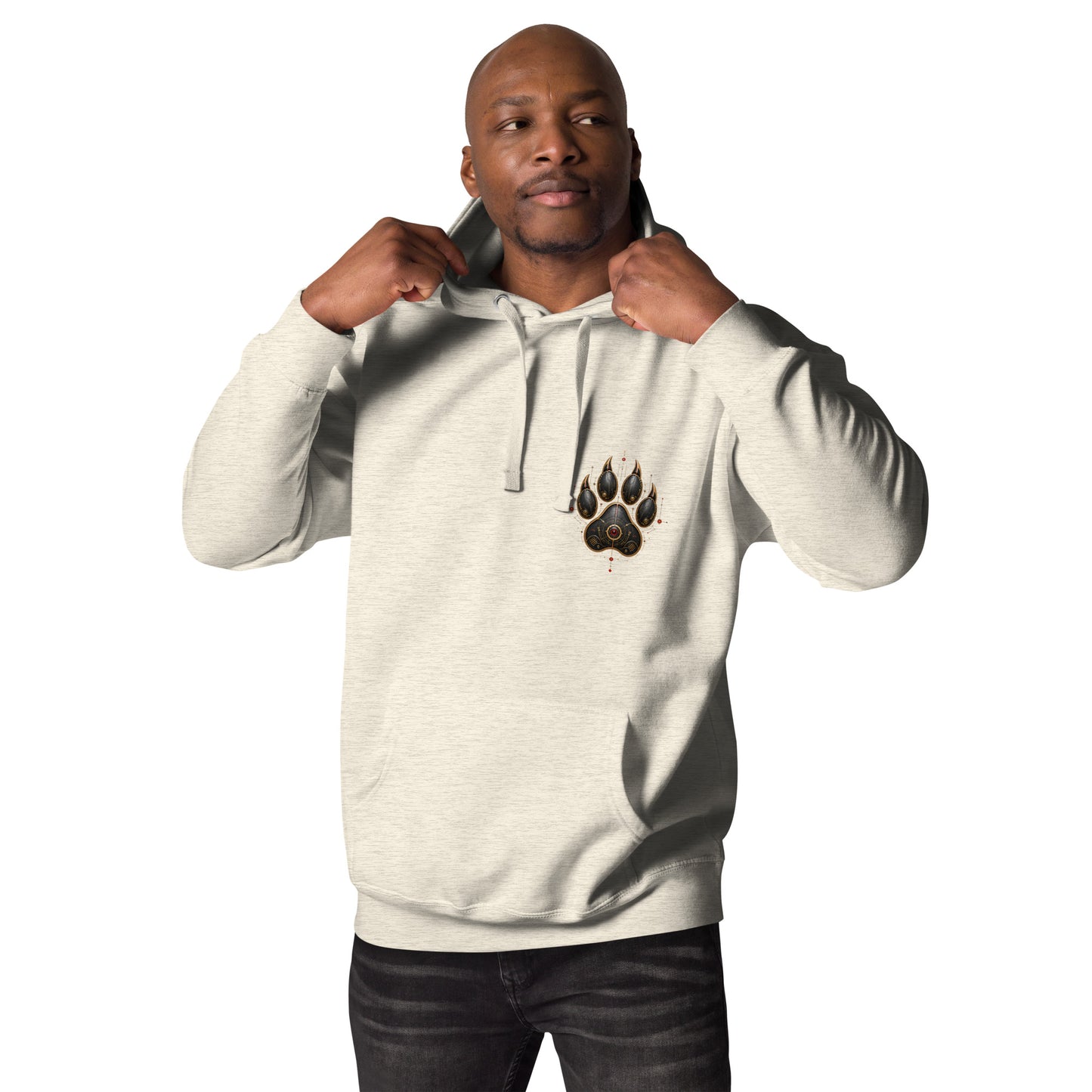 Sweat ONYX – Panthère Cybernétique beige chiné, vue de face