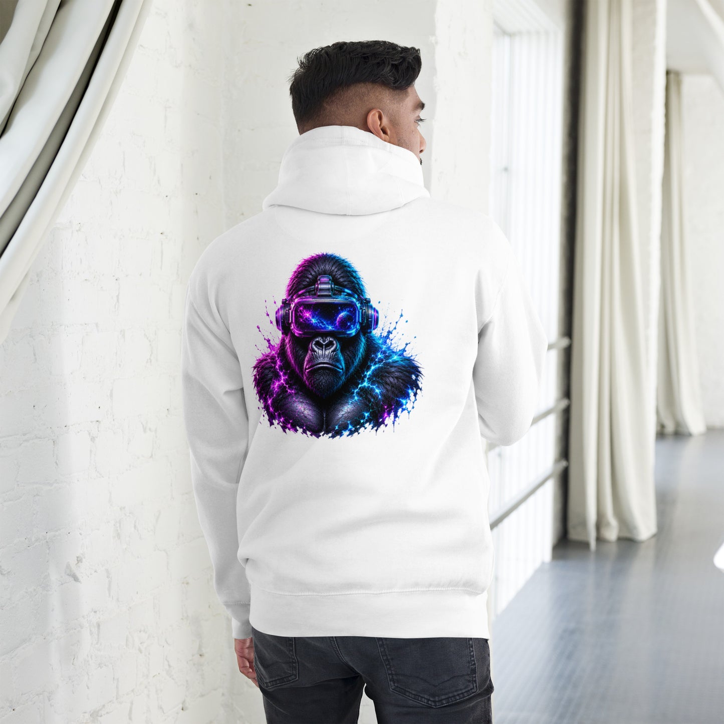 Sweat APEX – Gorille VR blanc, vue de dos