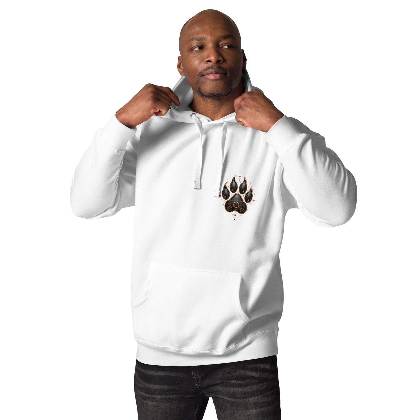 Sweat ONYX – Panthère Cybernétique blanc, vue de face